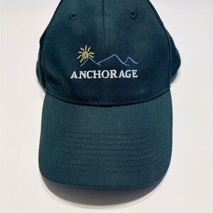 Anchorage Alaska Embroidered Green Baseball Hat Adjustable